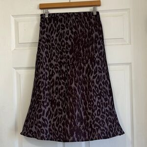 Leopard Print A-Line Skirt